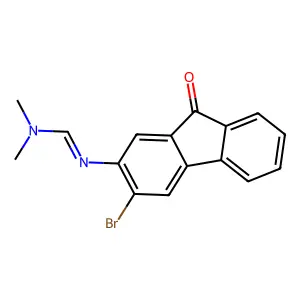3-Bromo-2-(dimethylamino)methyleneamino-9-fluorenone structure