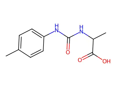 N-[(4-methylphenyl)carbamoyl]-L-alanine structure
