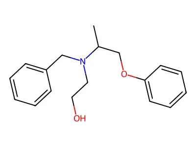 2-[Benzyl(1-methyl-2-phenoxyethyl)amino]ethanol structure