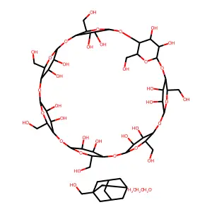 Cyclomaltoheptaose-1-adamantanemethanol structure