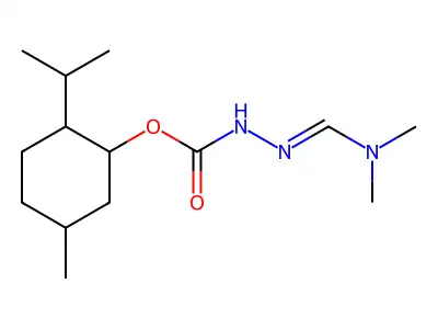 (5-methyl-2-propan-2-ylcyclohexyl) N-(dimethylaminomethylideneamino)carbamate structure