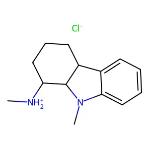 Carbazole, 1,2,3,4,4a,9a-hexahydro-9-methyl-1-methylamino-, hydrochloride structure
