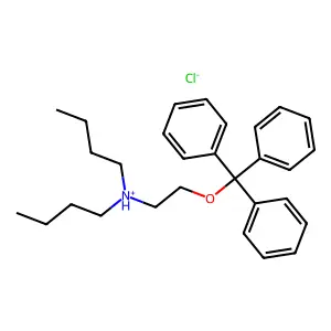 Ethylamine N,N-dibutyl-2-(triphenylmethoxy)-, hydrochloride structure