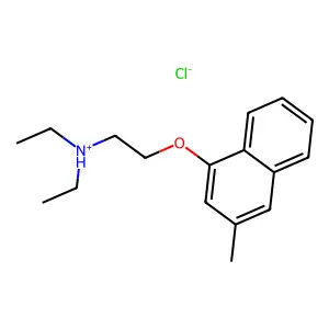 Ethylamine, N,N-diethyl-2-(3-methyl-1-(naphthyloxy))-, hydrochloride structure