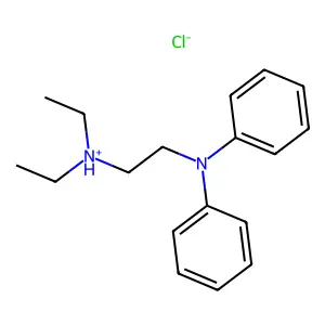 Ethylenediamine, N,N-diethyl-N',N'-diphenyl-, monohydrochloride structure