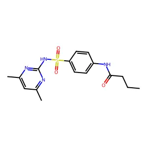 N-{4-[(4,6-dimethylpyrimidin-2-yl)sulfamoyl]phenyl}butanamide structure