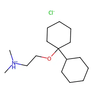 Ethylamine, 2-((1-cyclohexylcyclohexyl)oxy)-N,N-dimethyl-, hydrochloride structure