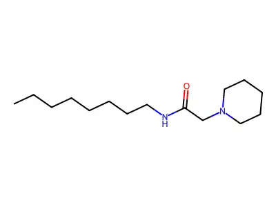 1-Piperidineacetamide, N-octyl- structure