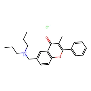 Flavone, 6-(dipropylaminomethyl)-3-methyl-, monohydrochloride structure
