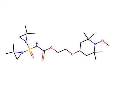 CARBAMIC ACID, (BIS(2,2-DIMETHYL-1-AZIRIDINYL)PHOSPHINYL)-, 2-((1-METHOXY-2,2,6, structure