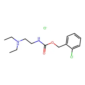 Carbamic acid, (2-(diethylamino)ethyl)-, o-chlorobenzyl ester, monohydrochloride structure