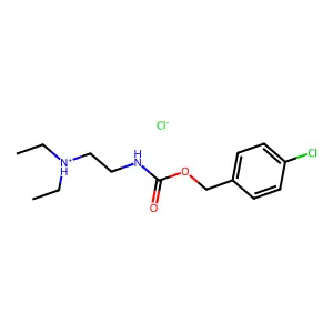 Carbamic acid, (2-(diethylamino)ethyl)-, p-chlorobenzyl ester, monohydrochloride structure