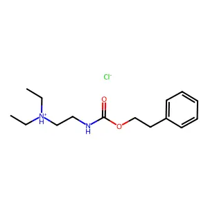 Carbamic acid, (2-(diethylamino)ethyl)-, phenethyl ester, monohydrochloride structure