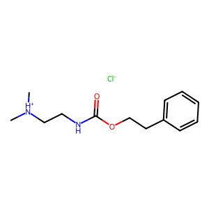 Carbamic acid, (2-(dimethylamino)ethyl)-, phenethyl ester, monohydrochloride structure