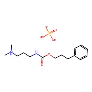 Carbamic acid, (3-(dimethylamino)propyl)-, 3-phenylpropyl ester, monophosphate structure
