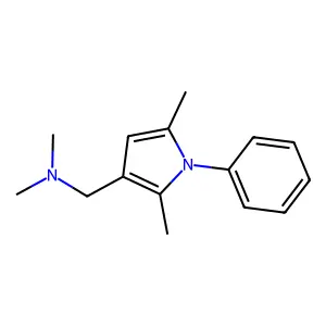 1H-Pyrrole-3-methanamine, N,N,2,5-tetramethyl-1-phenyl- structure