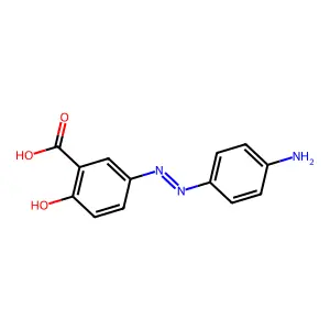 5-((p-Aminophenyl)azo)salicylic acid structure