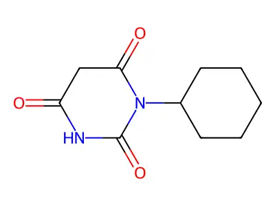 1-cyclohexylpyrimidine-2,4,6(1H,3H,5H)-trione structure