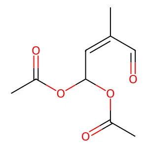 2-Butenal, 4,4-bis(acetyloxy)-2-methyl-, (Z)- structure