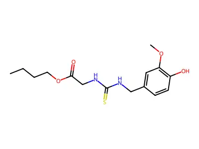 Glycine, N-(vanillylthiocarbamoyl)-, butyl ester structure