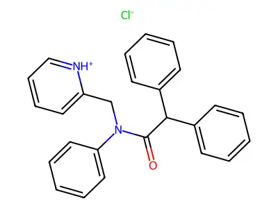 Acetanilide, 2,2-diphenyl-N-(2-pyridylmethyl)-, hydrochloride structure