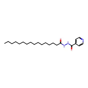 1-Isonicotinyl-2-palmitoyl hydrazine structure
