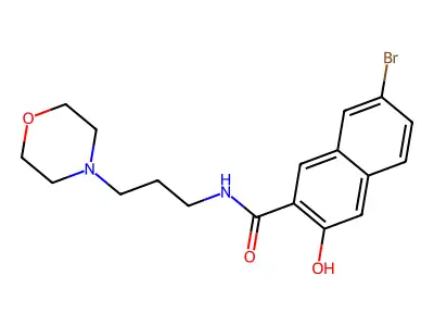 7-Bromo-3-hydroxy-N-[3-(morpholin-4-YL)propyl]naphthalene-2-carboxamide structure