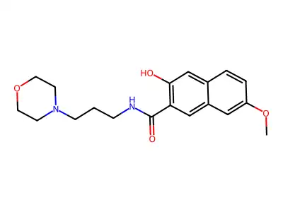 3-Hydroxy-7-methoxy-N-[3-(morpholino)propyl]naphthalene-2-carboxamide structure
