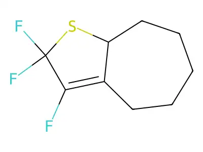 8aH-cyclohepta(b)thiophene, 2,4,5,6,7,8-hexahydro-2,2,3-trifluoro- structure