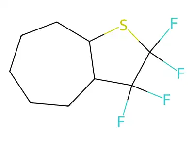4H-Cyclohepta(b)thiophene, octahydro-2,2,3,3-tetrafluoro- structure