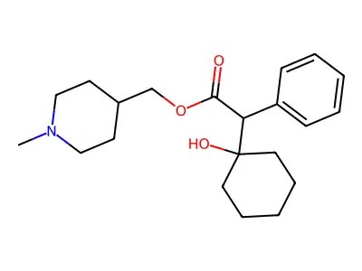 (1-Methylpiperidin-4-yl)methyl (1-hydroxycyclohexyl)(phenyl)acetate structure