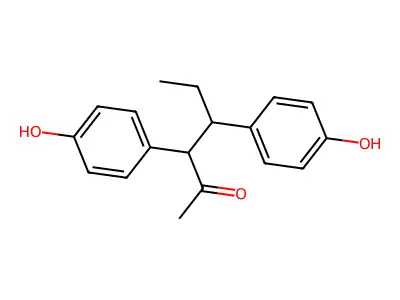 3,4-Bis(p-hydroxyphenyl)-2-hexanone structure