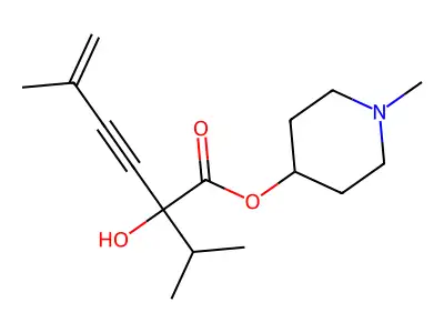 1-Methylpiperidin-4-yl 2-hydroxy-5-methyl-2-(propan-2-yl)hex-5-en-3-ynoate structure