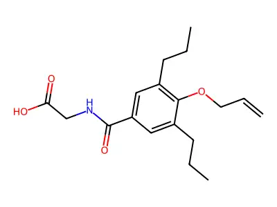 Hippuric acid, 4-(allyloxy)-3,5-dipropyl- structure