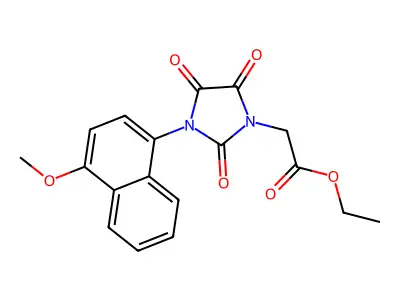 1-Imidazolidineacetic acid, 3-(4-methoxy-1-naphthyl)-2,4,5-trioxo-, ethyl ester structure