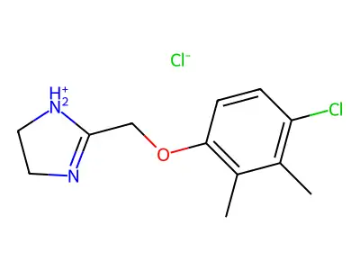 2-Imidazoline, 2-(4-chloro-2,3-dimethylphenoxy)methyl-, hydrochloride structure