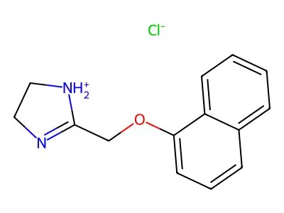 2-Imidazoline, 2-(1-naphthyloxy)methyl-, hydrochloride structure