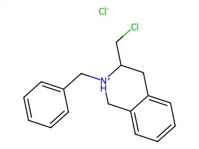 Isoquinoline, 1,2,3,4-tetrahydro-2-benzyl-3-chloromethyl-, hydrochloride structure