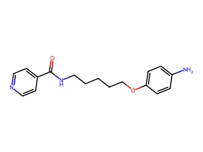 Isonicotinamide, N-(5-(p-aminophenoxy)pentyl)- structure