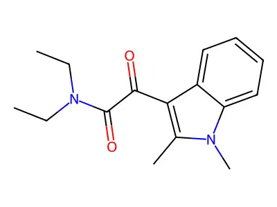 Indole-3-glyoxylamide, N,N-diethyl-1,2-dimethyl- structure