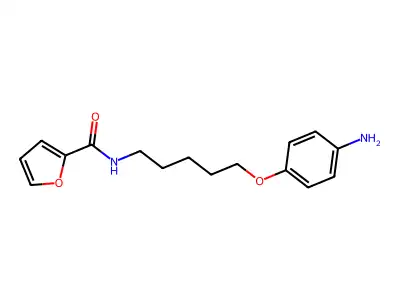 2-Furamide, N-(5-(p-aminophenoxy)pentyl)- structure