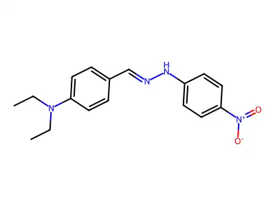 N-[(4-Diethylaminophenyl)methylideneamino]-4-nitro-aniline structure