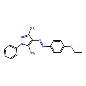 4-[(4-ethoxyphenyl)diazenyl]-1-phenyl-1H-pyrazole-3,5-diamine structure