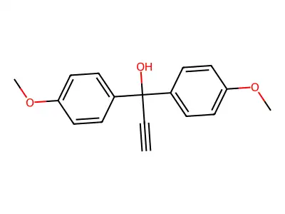 1,1-Bis(4-methoxyphenyl)prop-2-yn-1-ol structure