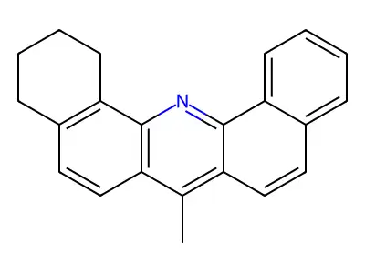 DIBENZ(c,h)ACRIDINE, 1,2,3,4-TETRAHYDRO-7-METHYL- structure