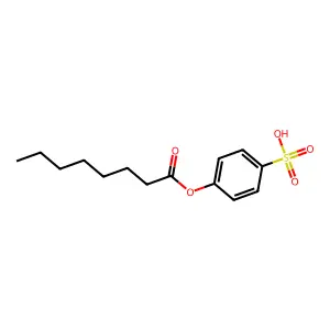 Octanoic acid, 4-sulfophenyl ester structure