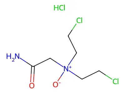 Glycinamide, N(sup 2),N(sup 2)-bis(2-chloroethyl)-, N(sup 2)-oxide, hydrochloride structure