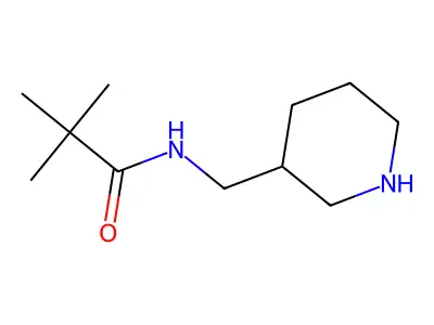2,2-dimethyl-N-(piperidin-3-ylmethyl)propanamide structure