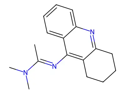 N'-(1,2,3,4-Tetrahydro-9-acridinyl)-N,N-dimethylformamidine structure