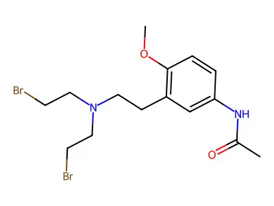 Acetanilide, 3'-(2-(bis(2-bromoethyl)amino)ethyl)-4'-methoxy- structure
